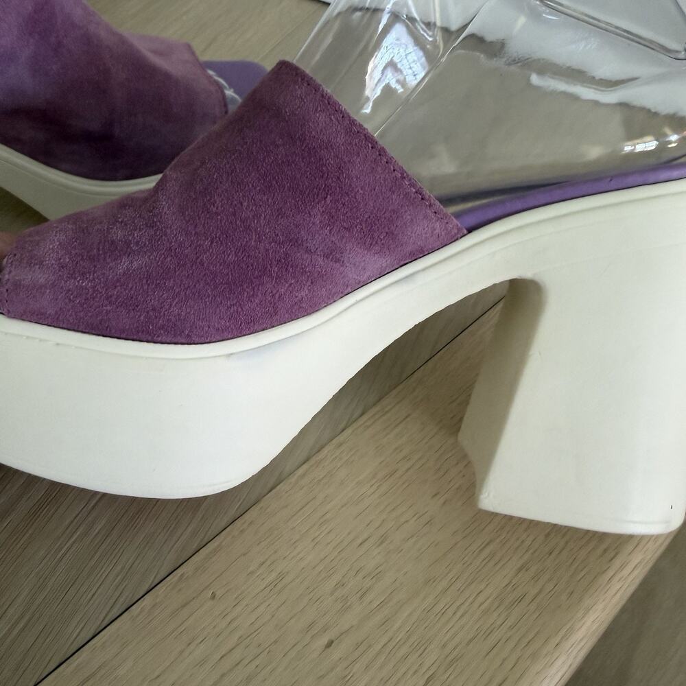 Free People Suede Zoe Platform Orchid Pavillion Women’s Size 39 Made In Italy - Picture 6 of 16
